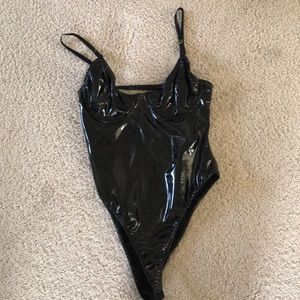 Black Dolls Kill Vinyl Bodysuit